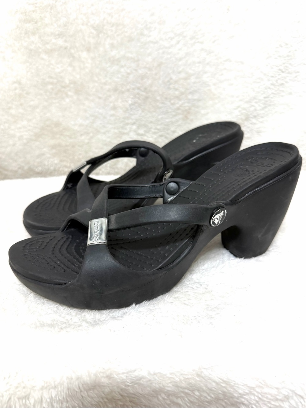 Crocs Cyprus IV Heel sandals black size 9